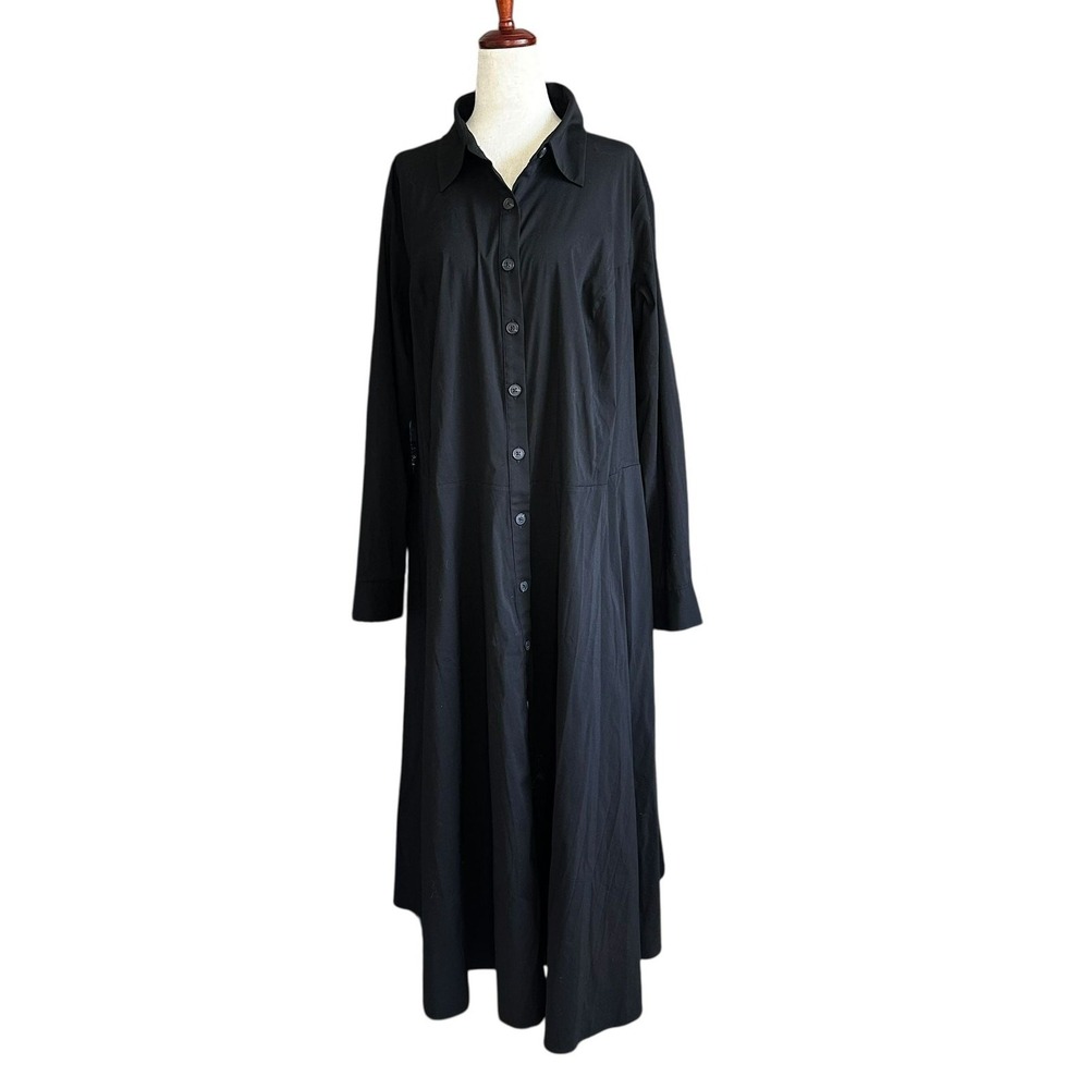 Pari Passu Black No Belt Handmade Shirt Dress Women's Size 16 | 45-10